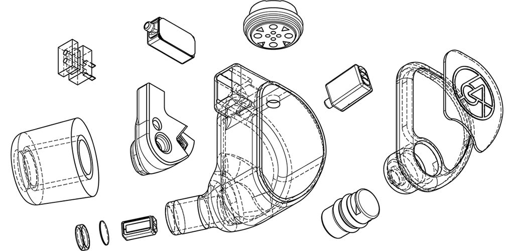 Diagram for 64Audio - U4s: עם 4 דרייברים IEM אוזניות