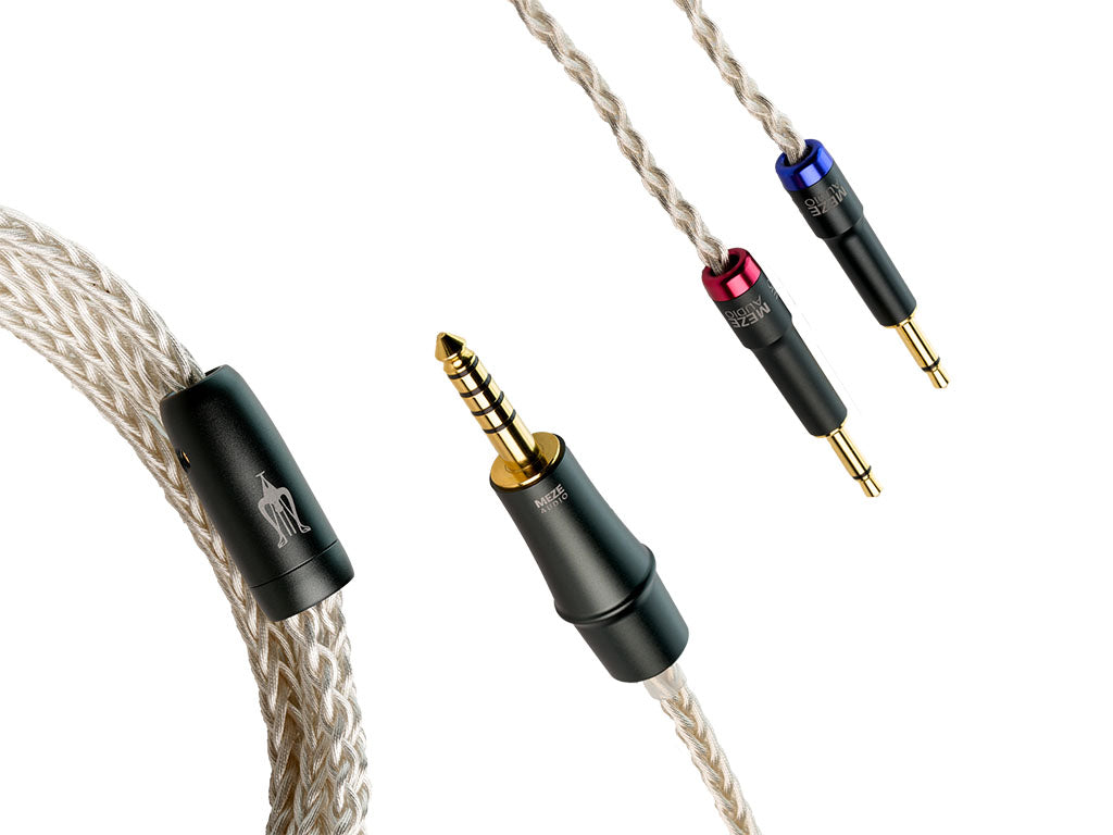 MONO 3.5 MM SILVER-PLATED PCUHD PREMIUM: כבל שדרוג לאוזניות Meze/HiFiMan