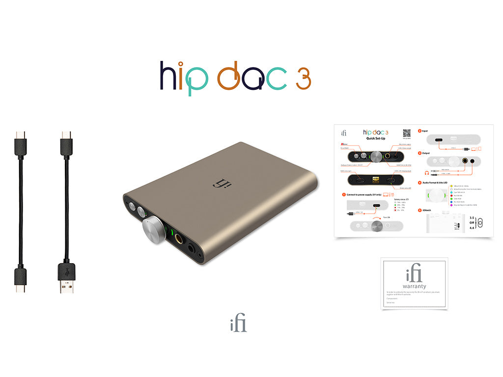 iFi audio Hip-DAC V3 : ממיר DAC ומגבר אוזניות נייד